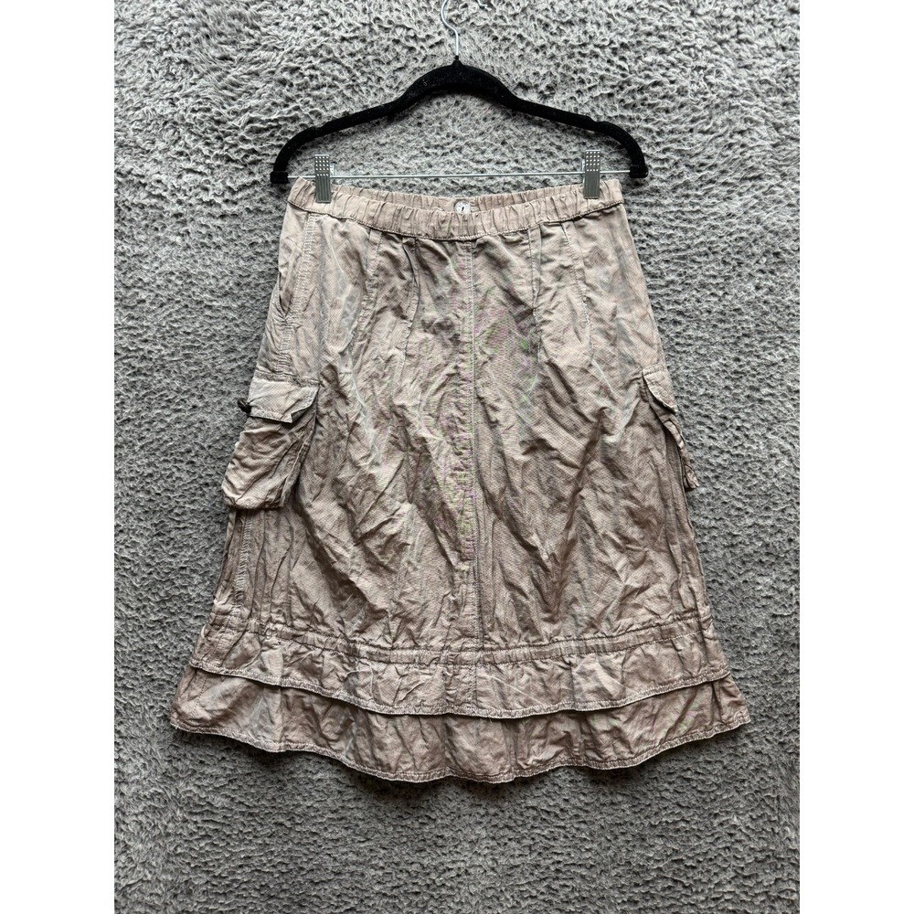 Atos Lambordini Polyester-Stainless Steel Pleated Cargo Midi Skirt Women Size 42